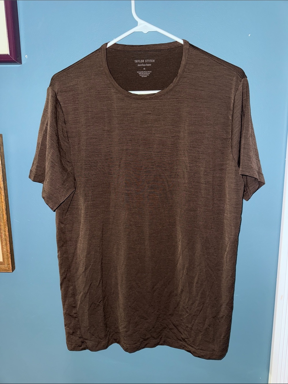 Taylor Stitch Brown Short Sleeve Merino Layer